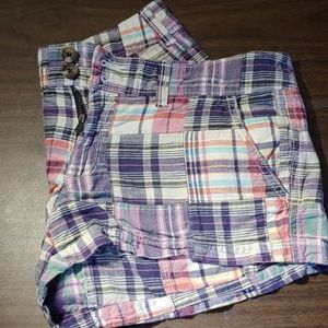 AE plaid shorts